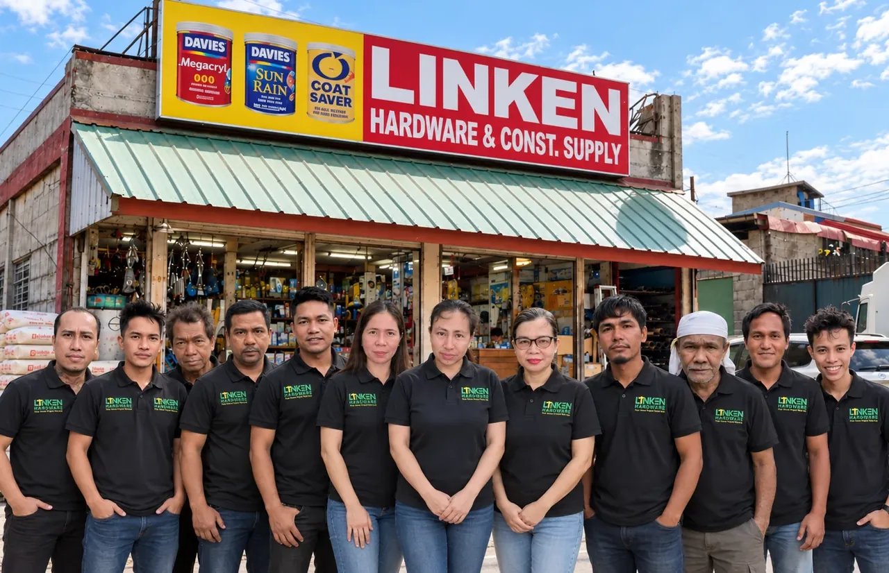 The Linken Hardware team outside our store in Parian, Calamba